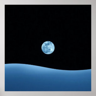 Póster Azul horizonte