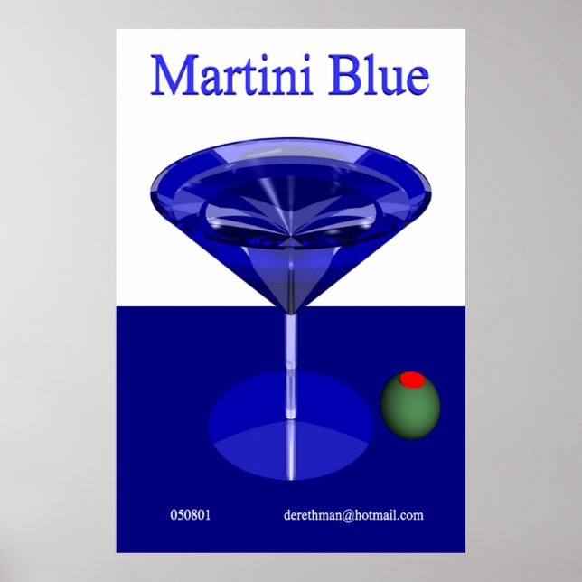 Póster Azul Martini (impreso) (Frente)