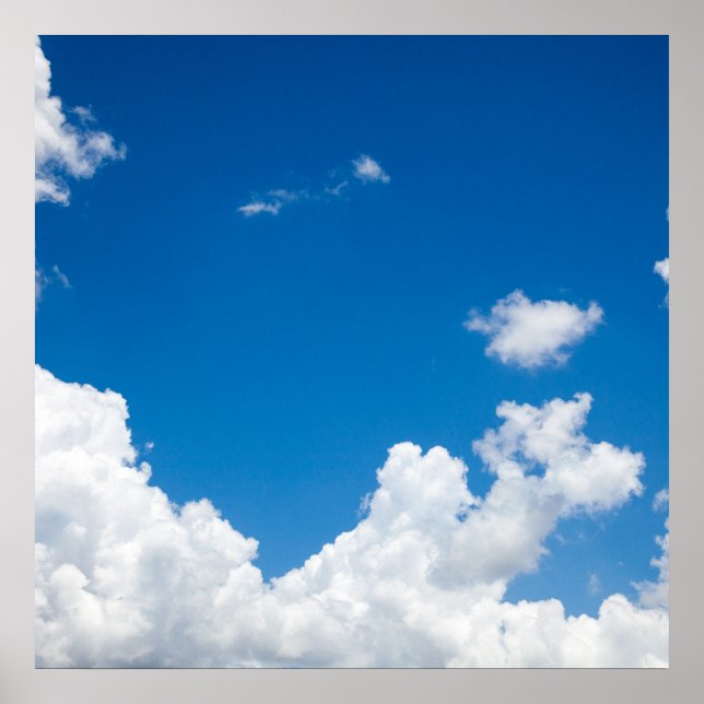 Póster Azul Nubes blancas cielo cielo cielo cielo cielo f (Frente)