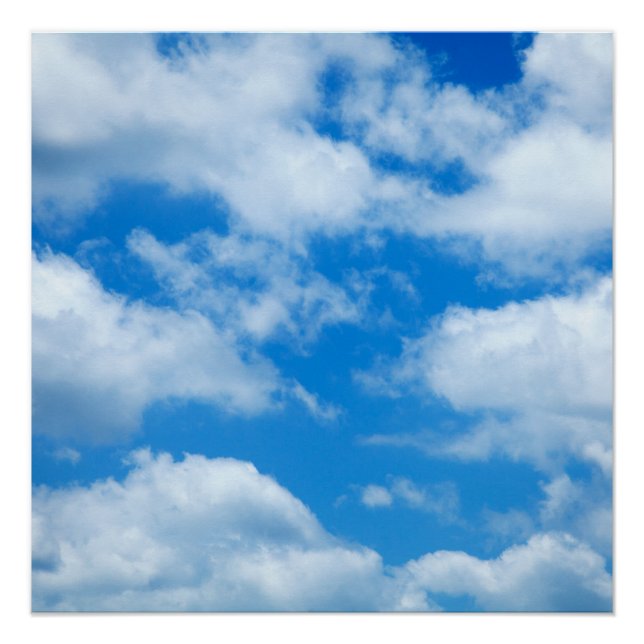 Póster Azul Nubes blancas cielo cielo cielo cielo cielo f (Anverso)