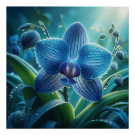 Póster Azul Orquídea