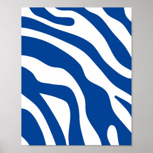 Póster Azul retro vintage