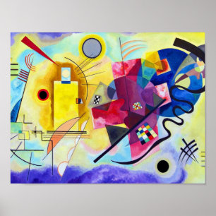 Póster Azul rojo amarillo Wassily Kandinsky