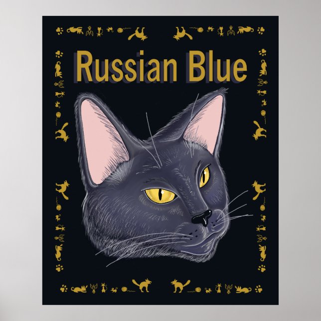 Póster Azul ruso (Frente)