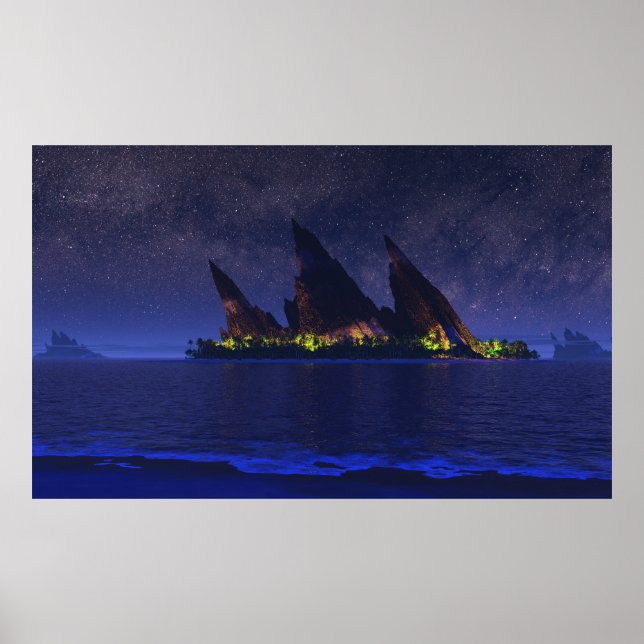 Póster Azul sin fin (luz de estrella) (Frente)