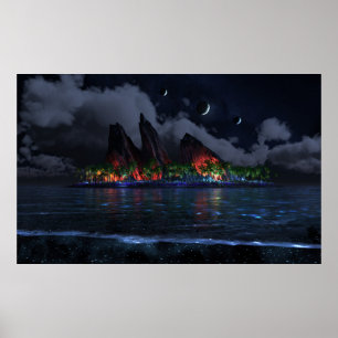 Póster Azul sin fin (noche)