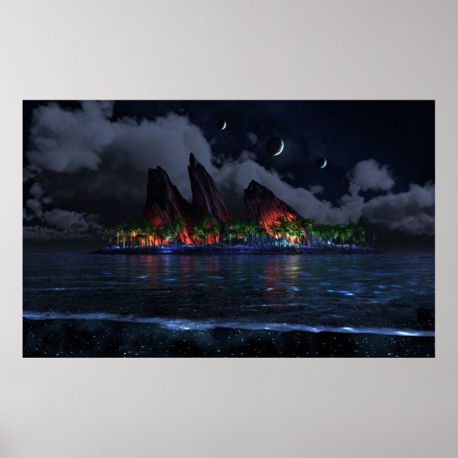 Póster Azul sin fin (noche) (Frente)