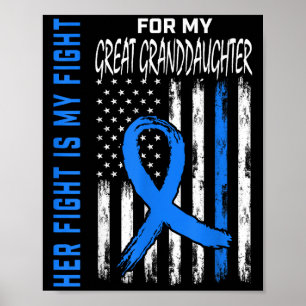 Póster Azul Su lucha contra la diabetes Camisa de Concien
