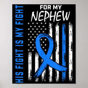 Póster Azul, su lucha es mi lucha contra la diabetes.