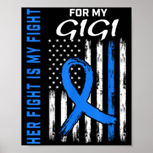 Póster Azul, su lucha es mi lucha contra la diabetes.