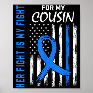 Póster Azul, su lucha es mi lucha contra la diabetes.