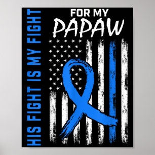 Póster Azul, su lucha es mi lucha contra la diabetes.