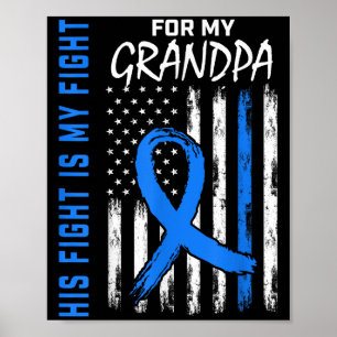Póster Azul, su lucha es mi lucha contra la diabetes.