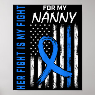 Póster Azul, su lucha es mi lucha contra la diabetes.