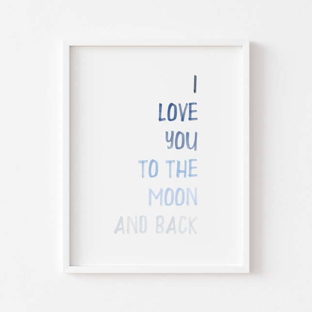 Póster Azul te amo a la luna y a la huella (Subido por el creador)