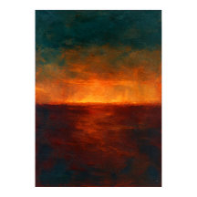 Azul verdoso y horizonte de óxido con naranja bril