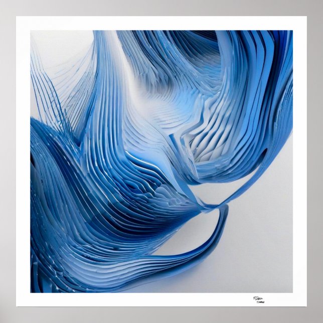 Póster Azul y blanco (Frente)