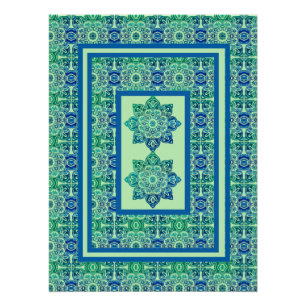 Poster azul y verde imprimible