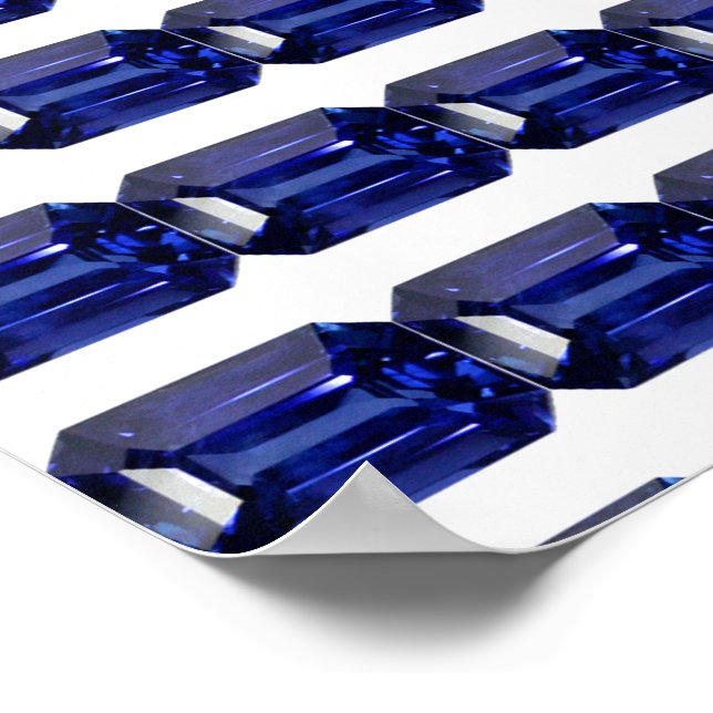 Póster Azul zafiro (Esquina)