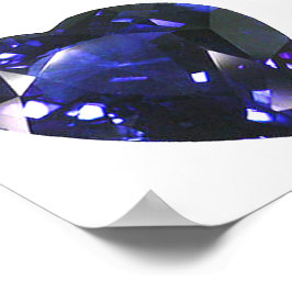 Póster Azul zafiro del corazón