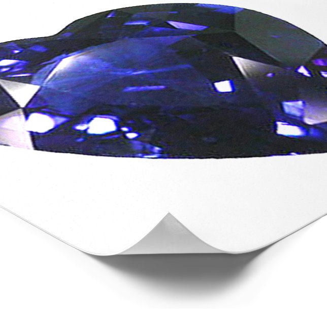 Póster Azul zafiro del corazón (Esquina)