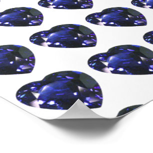 Póster Azul zafiro del corazón