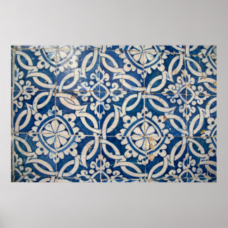 Póster Azulejo portugués vintage