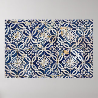 Póster Azulejo portugués vintage