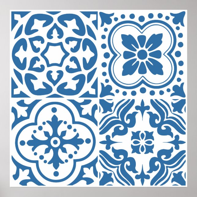 Póster Azulejos azules portugueses 2 (Frente)