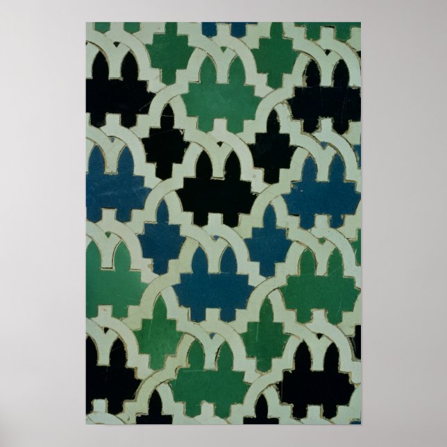 Póster Azulejos tiles from the throne of the Sultans (Frente)