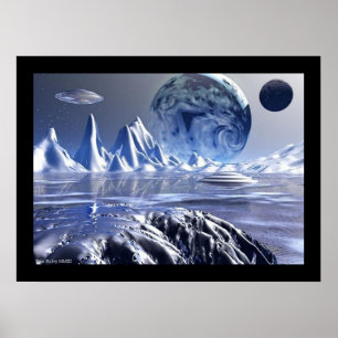 Póster Azules claros