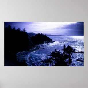 Póster Azules costeros