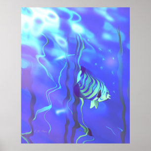 Póster Azules Pez Ángel