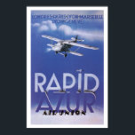 Póster Azur rápido<br><div class="desc">Cartel de viaje aéreo vintage para los servicios de la aerolínea Air Union desde Londres y París hasta el Mediterráneo.</div>