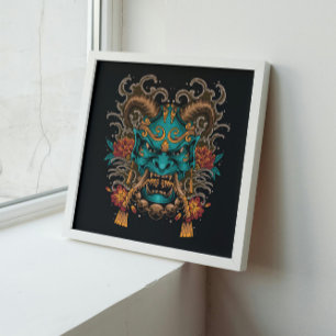 Póster Azure Oni Mask