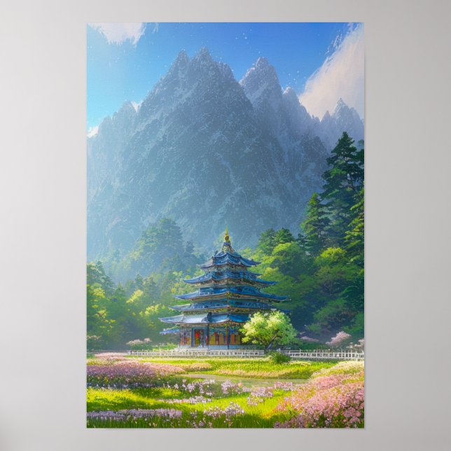 Póster Azure Temple Haven (Frente)