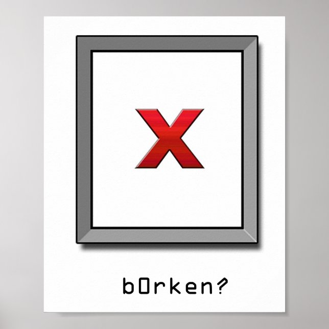 Póster ¿b0rken? (Frente)