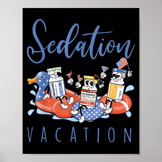 Póster B52 Chill The Fourth Out Icu Nurse Benadryl Haldol (Frente)