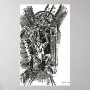 Póster B-17 Radio Gunner 1942