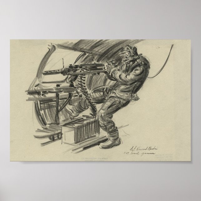 Póster B-17 Waist Gunner (Frente)