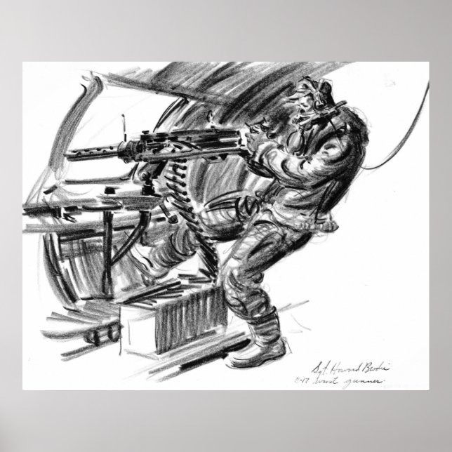 Póster B-17 Waist Gunner 1942 (Frente)