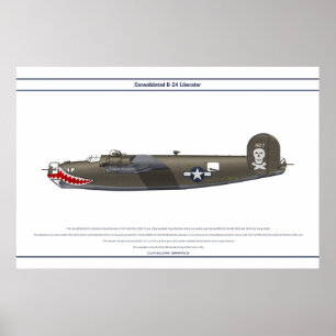 PÓSTER B-24J EE.UU. 90BG 1