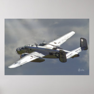 Póster B-25 Mitchell Bomber