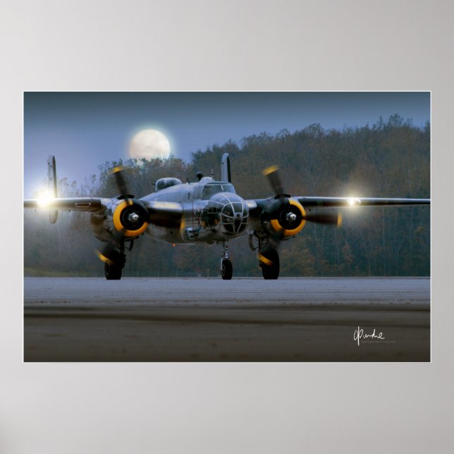 Póster B-25 Mitchell de noche (Frente)