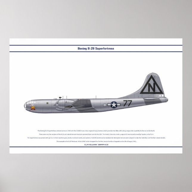 Póster B-29 Bockscar de Estados Unidos (Frente)