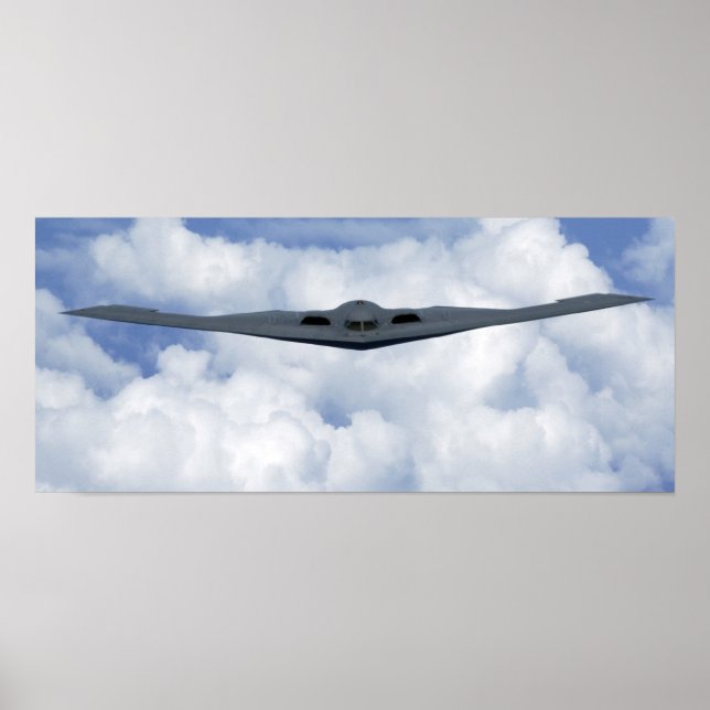 Póster B-2 Aeronaves para bombarderos furtivos de Espírit (Frente)