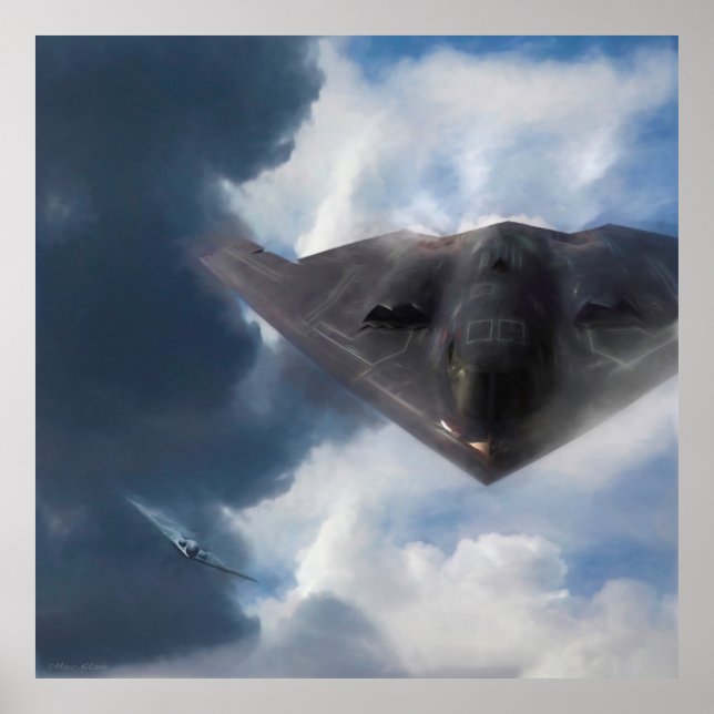 Póster B-2 Spirit Stealth Bomber GHOST MAKER (Frente)