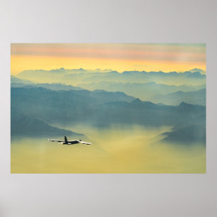Póster B-52 Estratofortaleza en la niebla