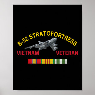 Póster B-52 Fortaleza Vietnam Veterano B-52 Bomber Ai