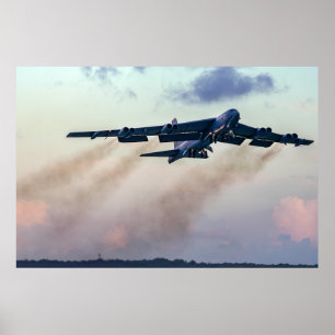 Póster B-52 Vuelo al atardecer de Estrasburgo